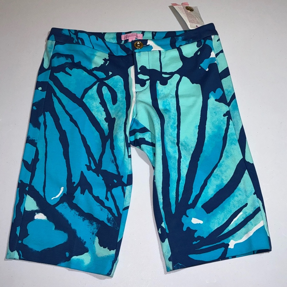 Lilly Pulitzer NWT 12"  McGill Shorts Sparkling Blue Get Inky Size 0 - Picture 10 of 15